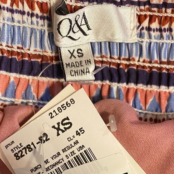 Q&A Pink Strappy Drop Waist Lined Maternity Dress - Picture 5 of 5